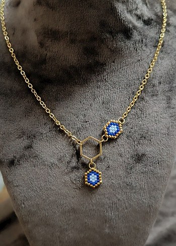 Miyuki Altıgen Y Kolye - Görsel 2