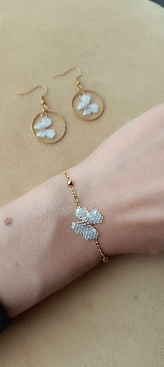 Miyuki Kelebek Bileklik ve Küpe - Görsel 3