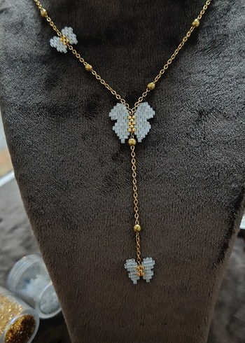 Miyuki Kelebek Y Tasarım Kolye - Görsel 2