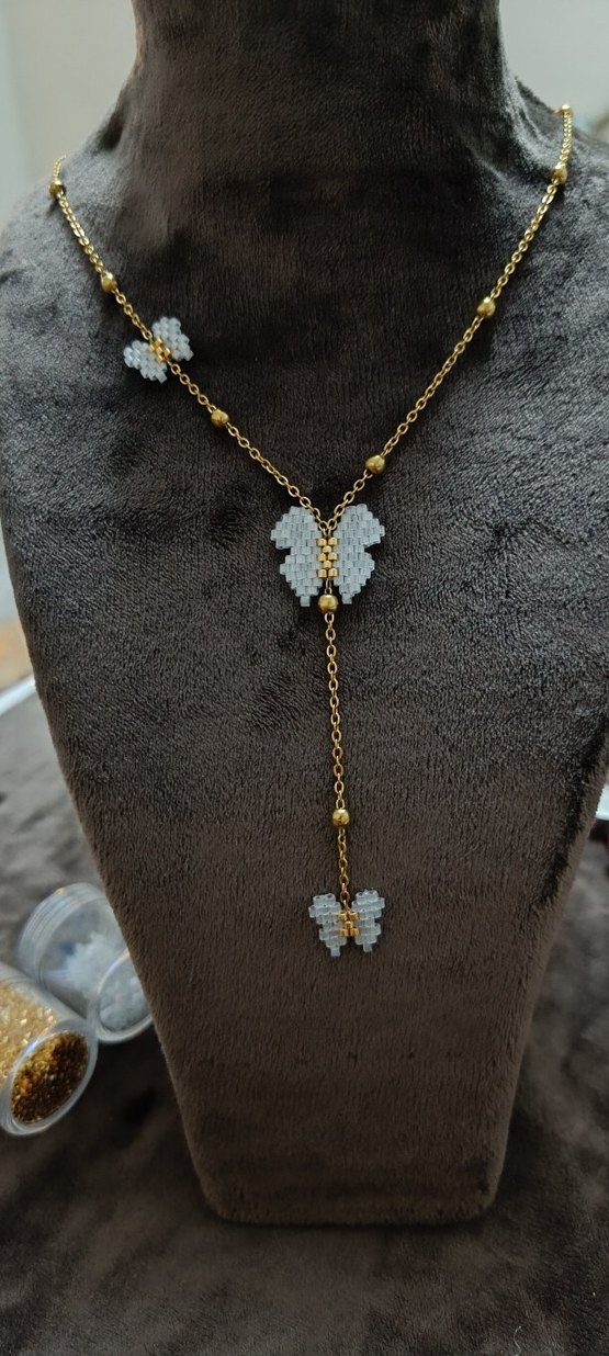 Miyuki Kelebek Y Tasarım Kolye - Görsel 2