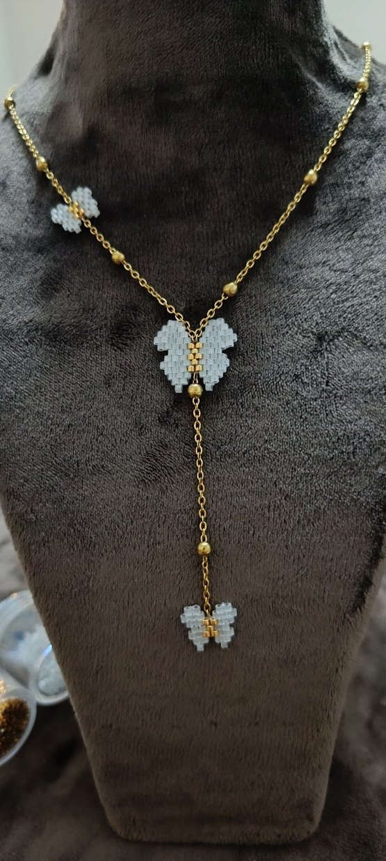 Miyuki Kelebek Y Tasarım Kolye - Görsel 3