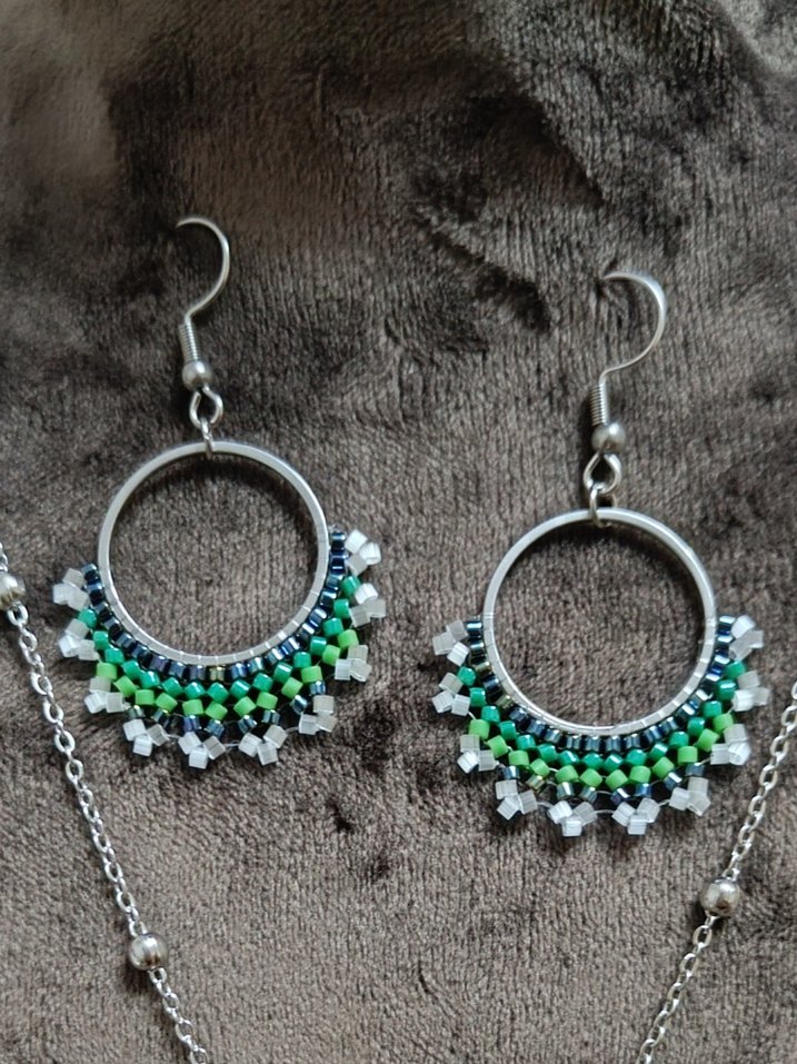 Miyuki Yeşil İşlemeli Set - Görsel 3