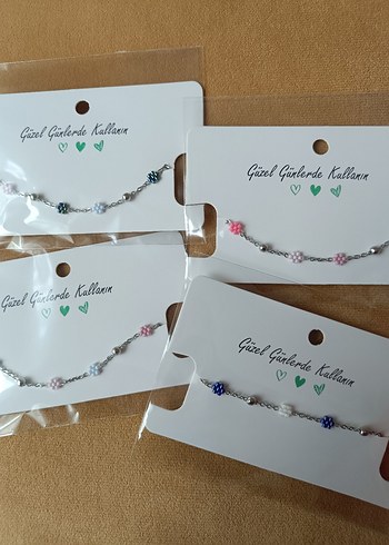 Mavi Boncuklu Minimalist Kadın Bileklik - Görsel 2