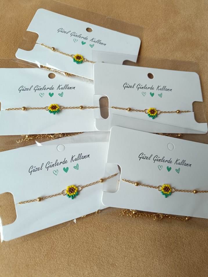 Renkli Boncuklu Çiçek Desenli Kadın Bileklik - Görsel 2