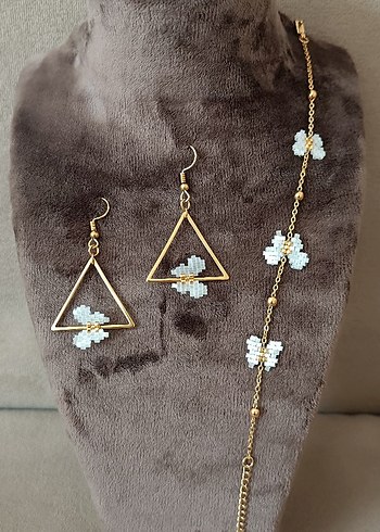 Miyuki Kelebek Bileklik ve Küpe - Görsel 2