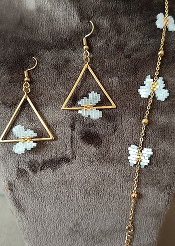 Miyuki Kelebek Bileklik ve Küpe - Görsel 3