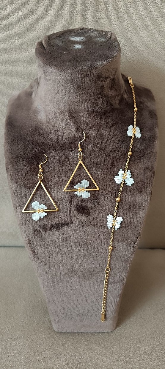 Miyuki Kelebek Bileklik ve Küpe - Görsel 2