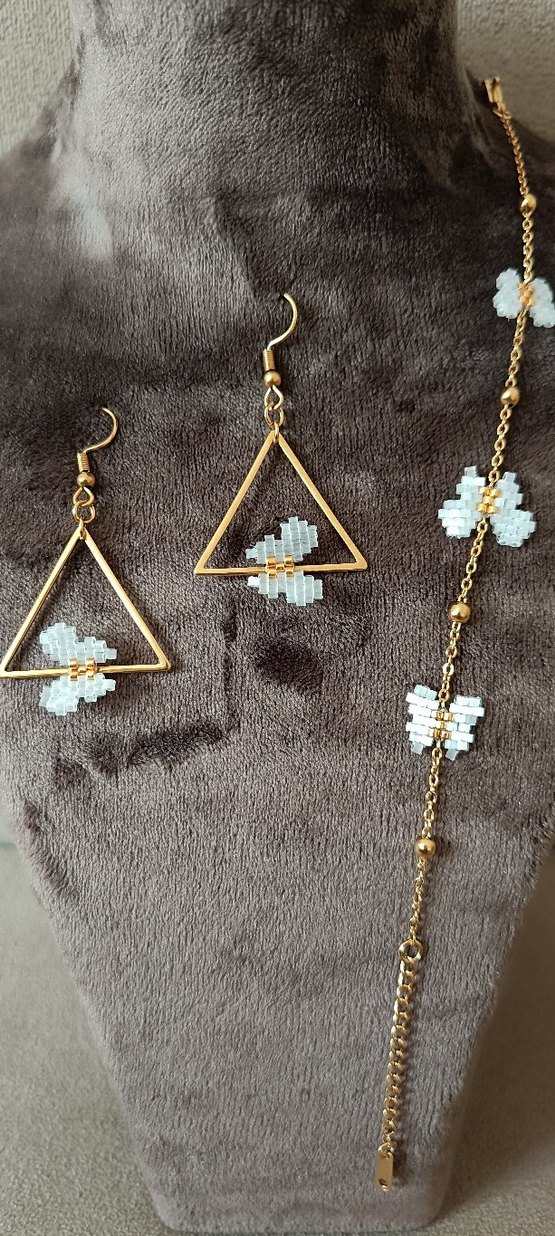 Miyuki Kelebek Bileklik ve Küpe - Görsel 3