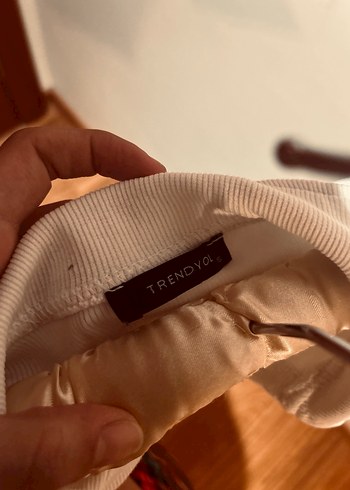 Beyaz Kadın Kısa Kollu Polo crop - Görsel 2