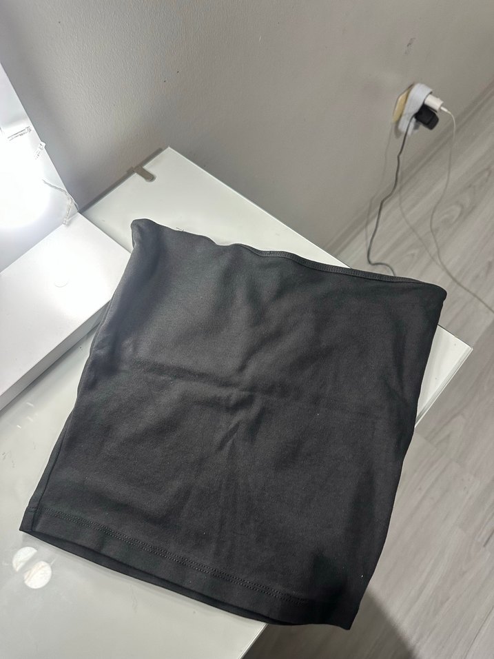 Straplez Füme Crop - Görsel 2