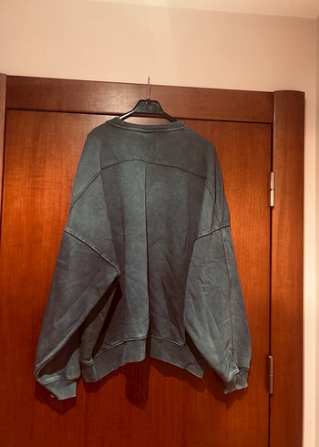 Gri Süet Kadın Sweatshirt - Görsel 2