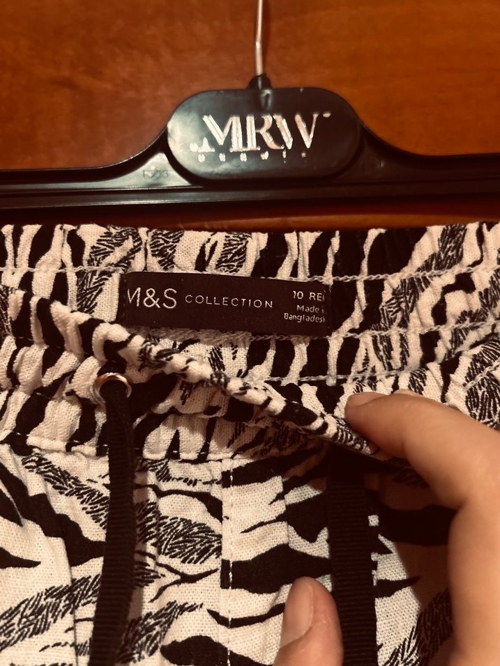 Bohem Zebra Desenli Uzun geniş paça Pantolon - Görsel 3