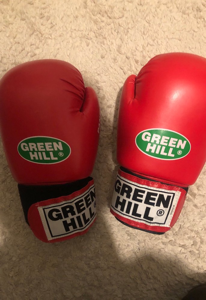 Kırmızı Deri Green Hill Boks Eldiveni Velcro - Görsel 2