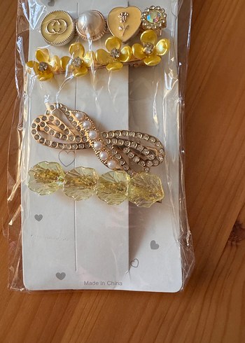 Altın Renkli Boncuklu Vintage Saç Tokaları - Görsel 2