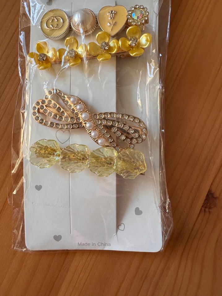 Altın Renkli Boncuklu Vintage Saç Tokaları - Görsel 2