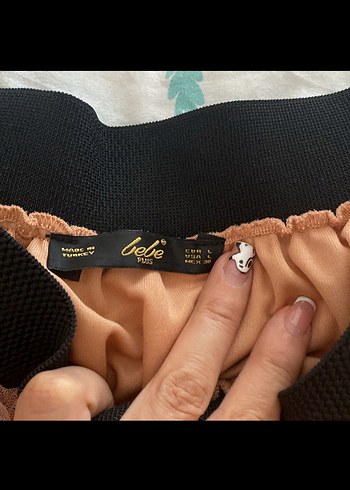 Kadın  Bej Fırfırlı Bohem Etek - Görsel 2