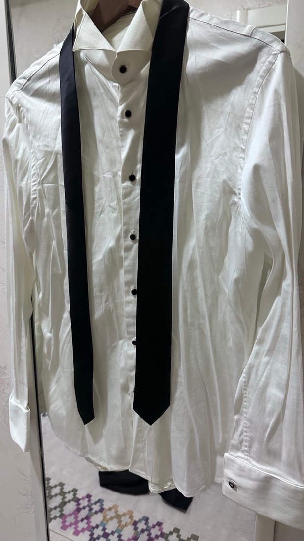 Beyaz Klasik  Erkek Gömlek - Görsel 2