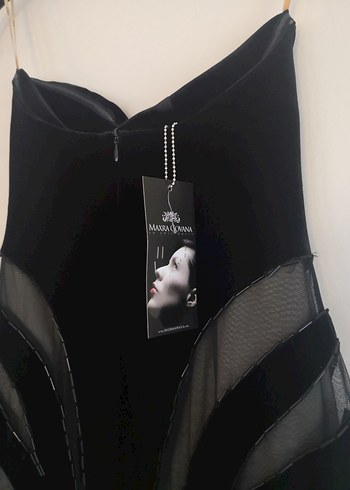 Kadife straplez - Görsel 3