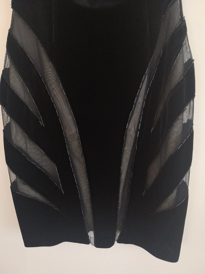 Kadife straplez - Görsel 4