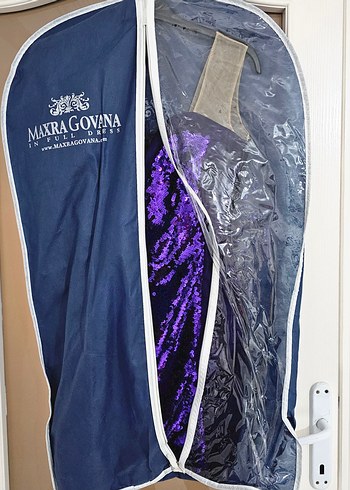 Mor Straplez pullu Mini Abiye Elbise - Görsel 6