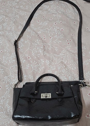 Klasik Siyah  Deri Kadın Çanta - Görsel 2