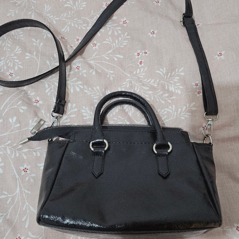 Klasik Siyah  Deri Kadın Çanta - Görsel 3