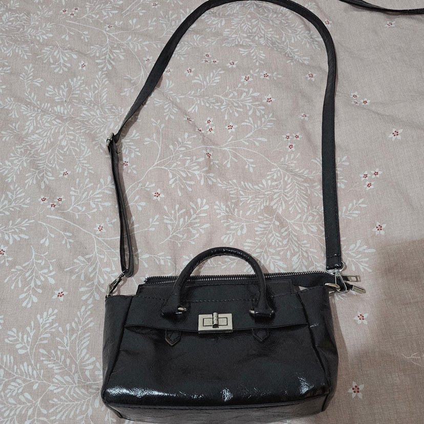 Klasik Siyah  Deri Kadın Çanta - Görsel 2