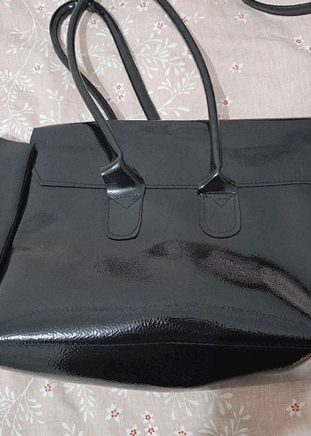 Siyah rugan Minimalist Kadın Çanta - Görsel 2