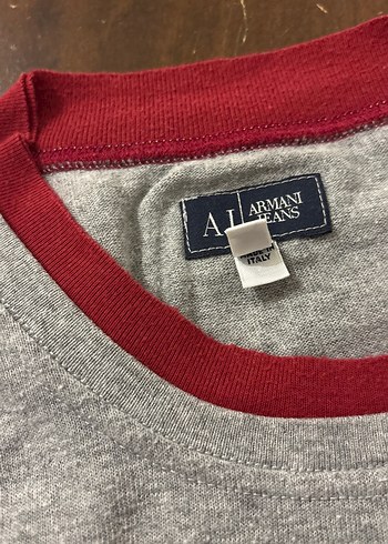 ARMANI JEANS Gri Uzun Kollu Pamuklu Erkek Sweatshirt - Görsel 5