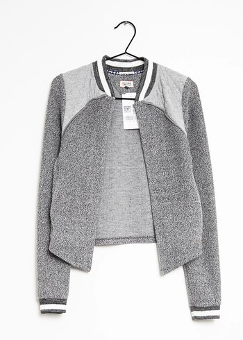 Gri Triko Bomber Ceket