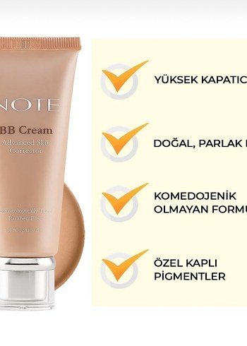 Note BB Krem 30ML Beige 500 SPF15 - Görsel 4