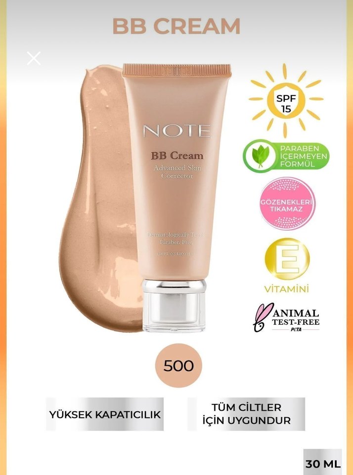 Note BB Krem 30ML Beige 500 SPF15 - Görsel 2