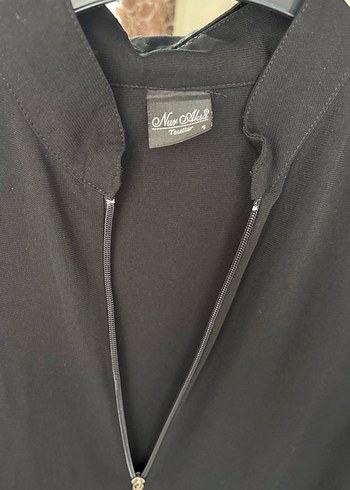 Siyah Fermuarlı Uzun Kadın ferace - Görsel 6