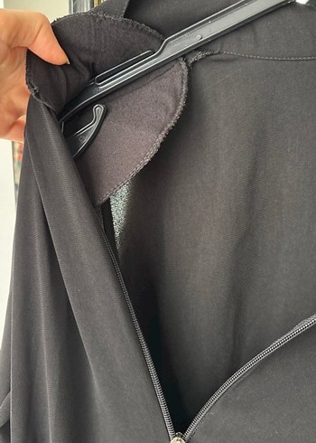 Siyah Fermuarlı Uzun Kadın ferace - Görsel 7