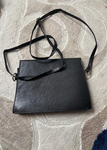 Siyah Deri Kemerli Kadın Çanta - Görsel 4