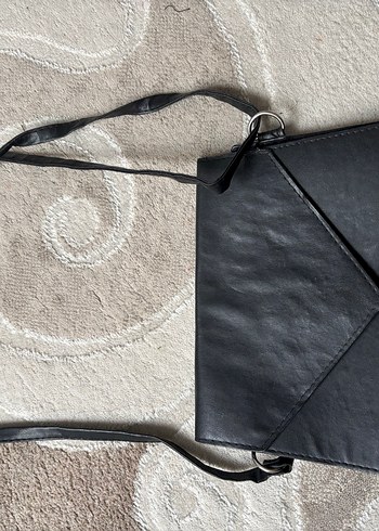 Siyah Deri Kemerli Kadın Çanta - Görsel 2