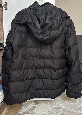 Siyah Fermuarlı Midi erkek Kışlık Mont - Görsel 6