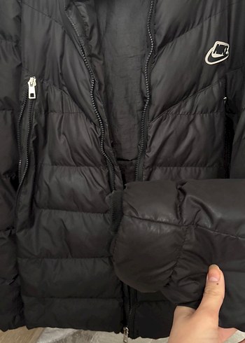 Siyah Fermuarlı Midi erkek Kışlık Mont - Görsel 4