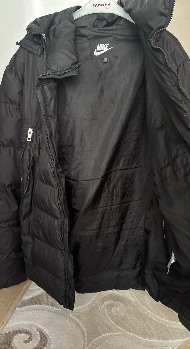 Siyah Fermuarlı Midi erkek Kışlık Mont - Görsel 3