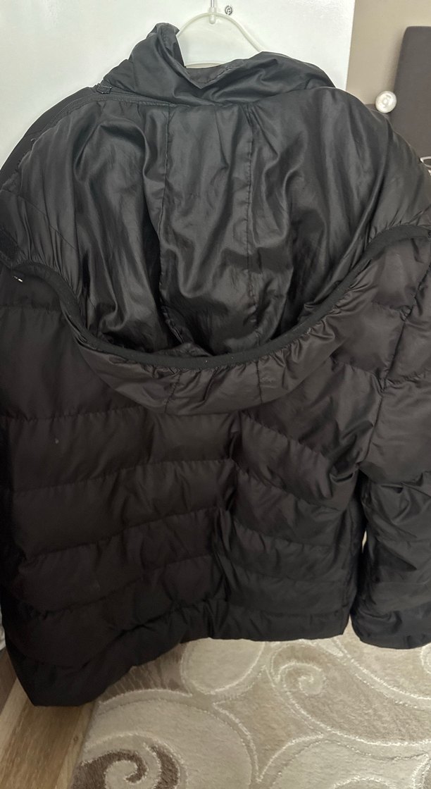 Siyah Fermuarlı Midi erkek Kışlık Mont - Görsel 5