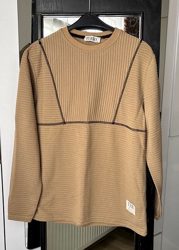 Bej Kadın Triko Uzun Kollu Sweatshirt