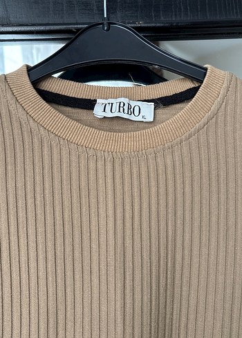 xl Beden Bej Kadın Triko Uzun Kollu Sweatshirt