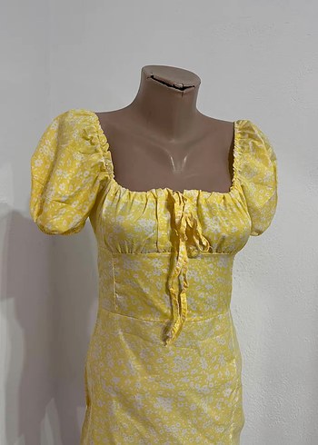 Sarı Bohem Uzun Elbise - Görsel 3