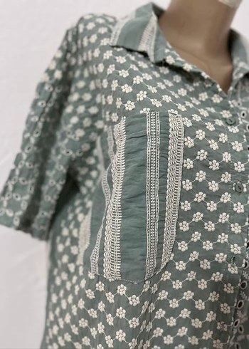 Bohem Uzun Düğmeli Kadın Tunik - Görsel 6