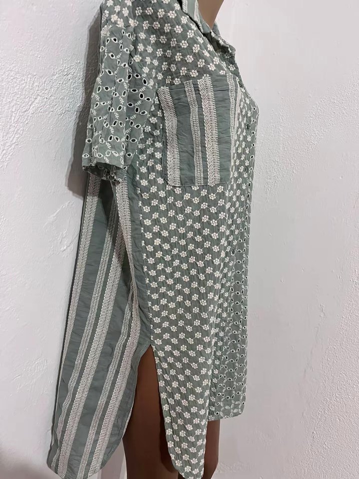 Bohem Uzun Düğmeli Kadın Tunik - Görsel 5