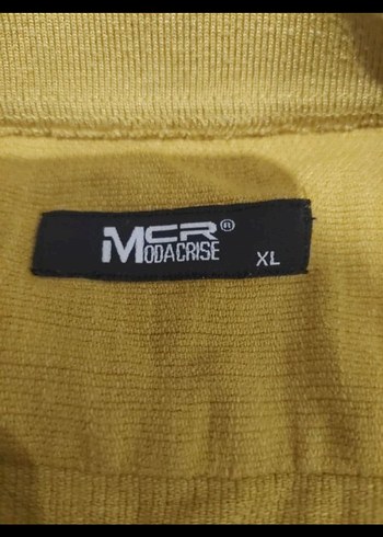 Sarı Keten Düğmeli Kısa Kollu Erkek Tişört - Görsel 4