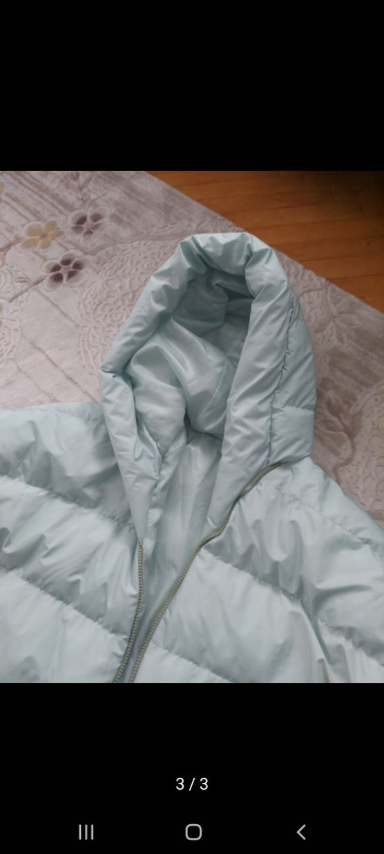 Mint Yeşili Kapüşonlu Kışlık Mont - Görsel 3