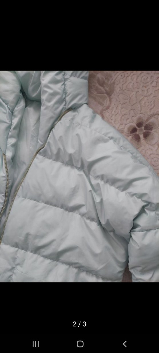 Mint Yeşili Kapüşonlu Kışlık Mont - Görsel 2