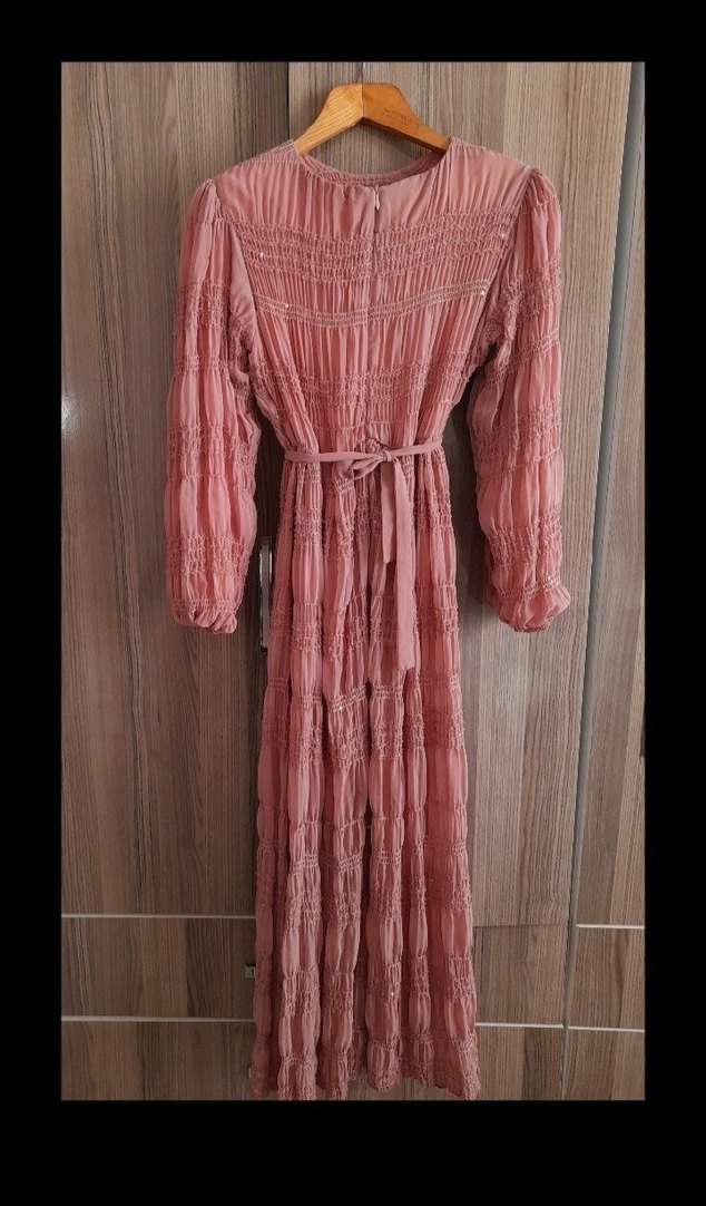 Pembe tesettür Elbise eminoş butik - Görsel 2