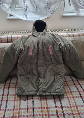 Erkek çocuk kapüşonlu haki mont - Görsel 2